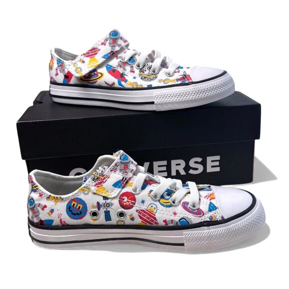 Converse Chuck Taylor All Stars Kids CTAS 1V OX Space Sneakers V Strap Youth 1 - Picture 9 of 14